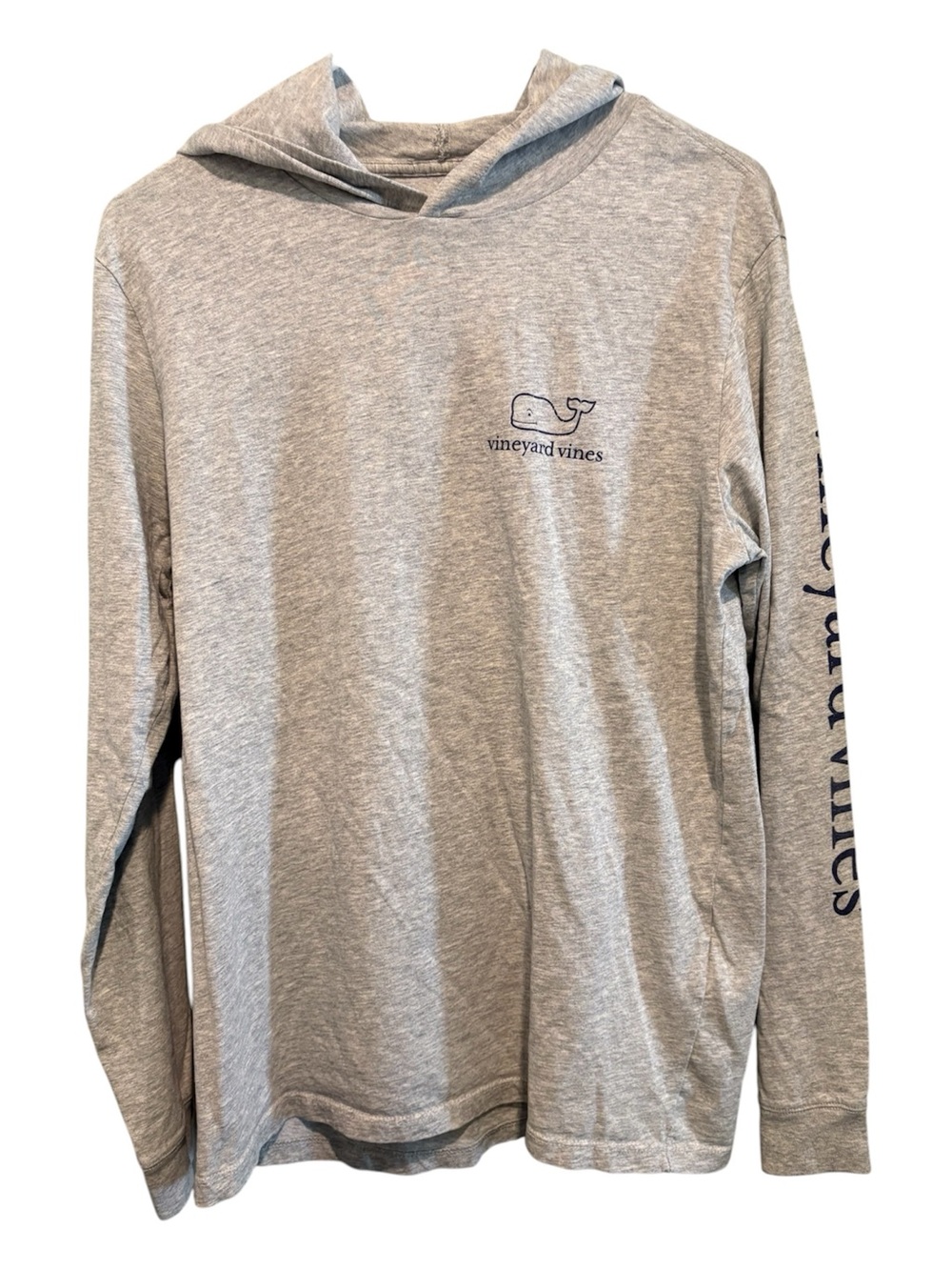 Vineyard Vines Gray Lightweight Whale Logo Hoodie.  Size S
